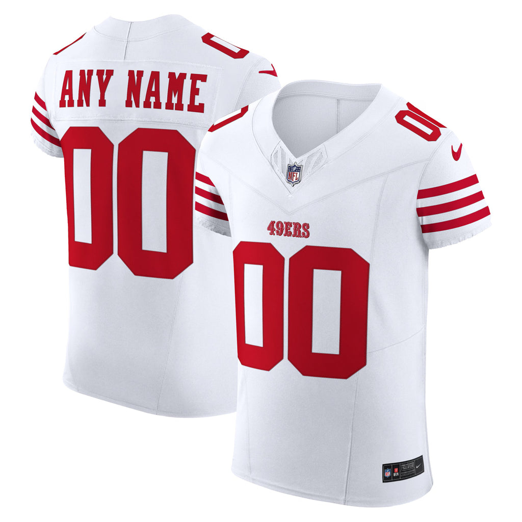 San Francisco 49ers White Vapor F.U.S.E. Elite Custom Jersey