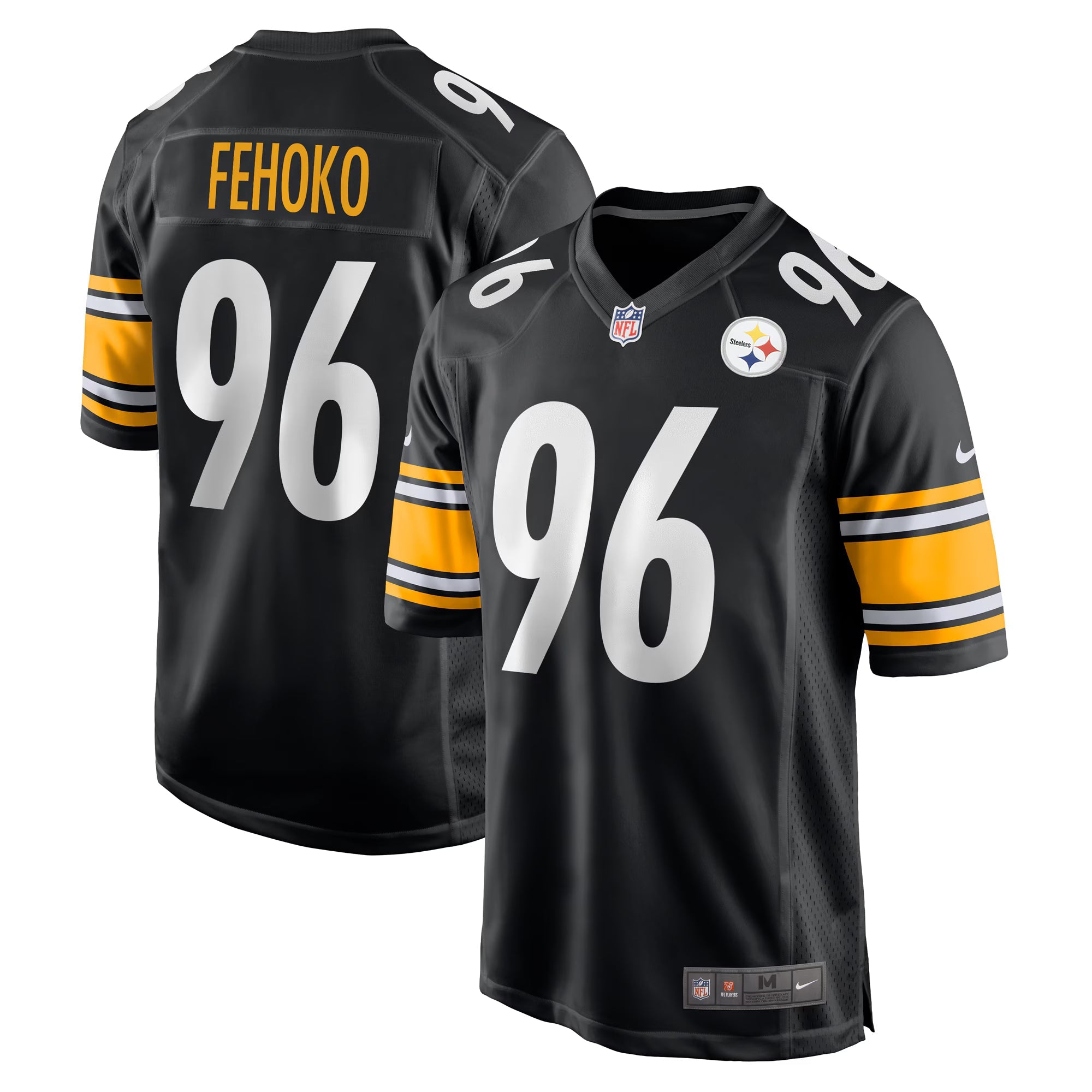 Pittsburgh Steelers Breiden Fehoko Black Game Jersey