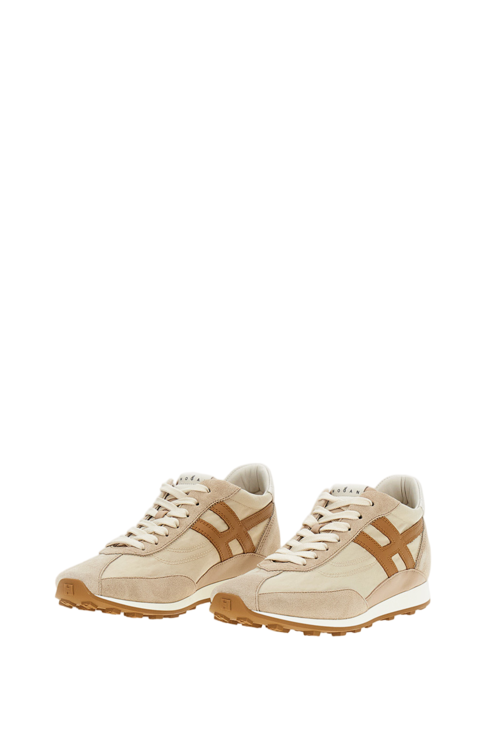 Beige Hogan H699 Allacciato H Sneakers