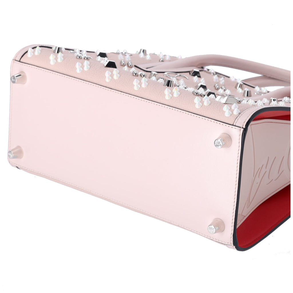 Christian Louboutin Paloma Studded Medium Tote Light Pink Leather