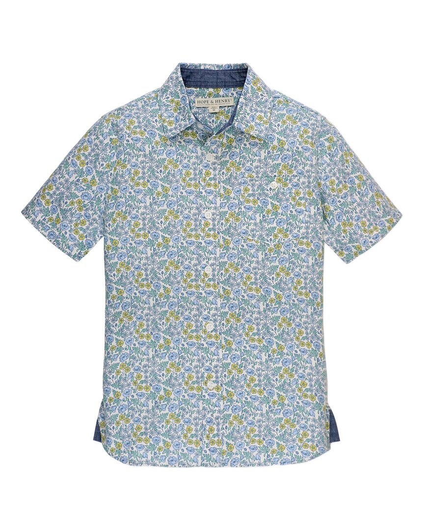 Hope & Henry Print Short Sleeve Shirt