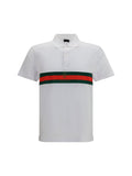 Gucci Men Cotton Jersey Polo Shirt With Web