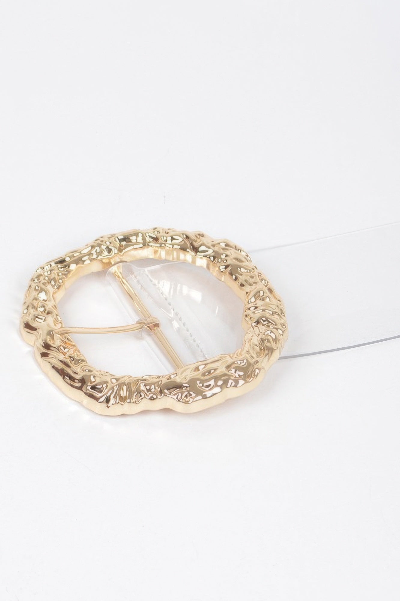 Big Vintage Round Metal Buckle Clear Plus size Belt