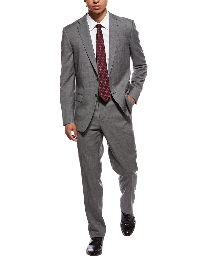 Zanetti 2pc Wool Suit with Flat Front Pant