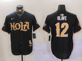 Men's New Orleans Saints Chris Olave #12 Black Game Player Jersey1