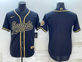 Men's New Orleans Saints Black Game Blank Jersey1