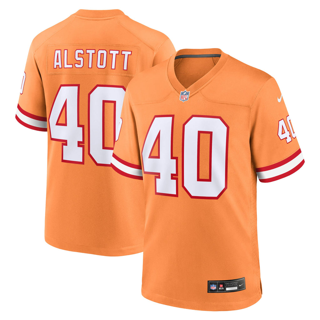 Tampa Bay Buccaneers Mike Alstott Orange Throwback Game Jersey