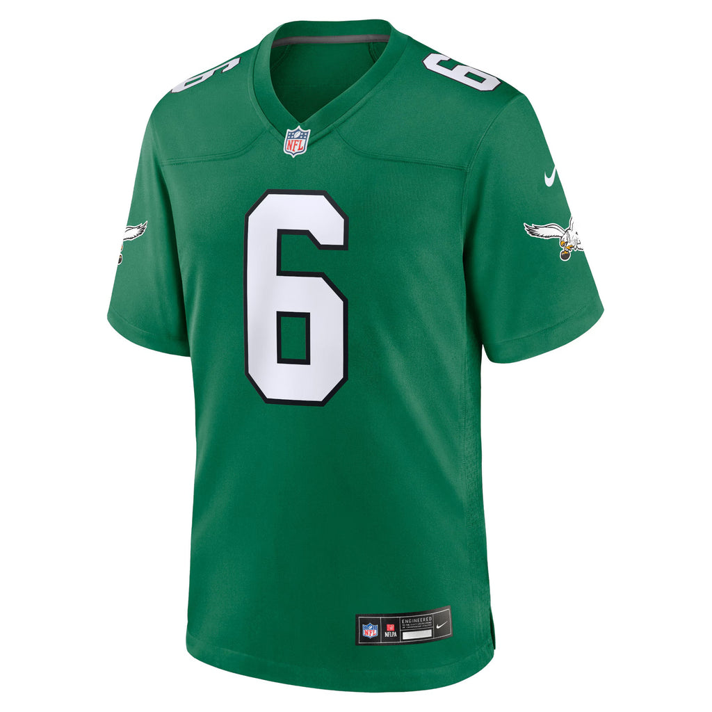Philadelphia Eagles DeVonta Smith Kelly Green Alternate Game Player Jersey