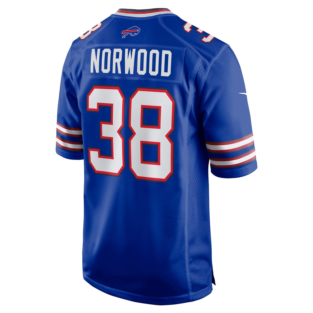 Buffalo Bills Tre Norwood Royal Team Game Jersey