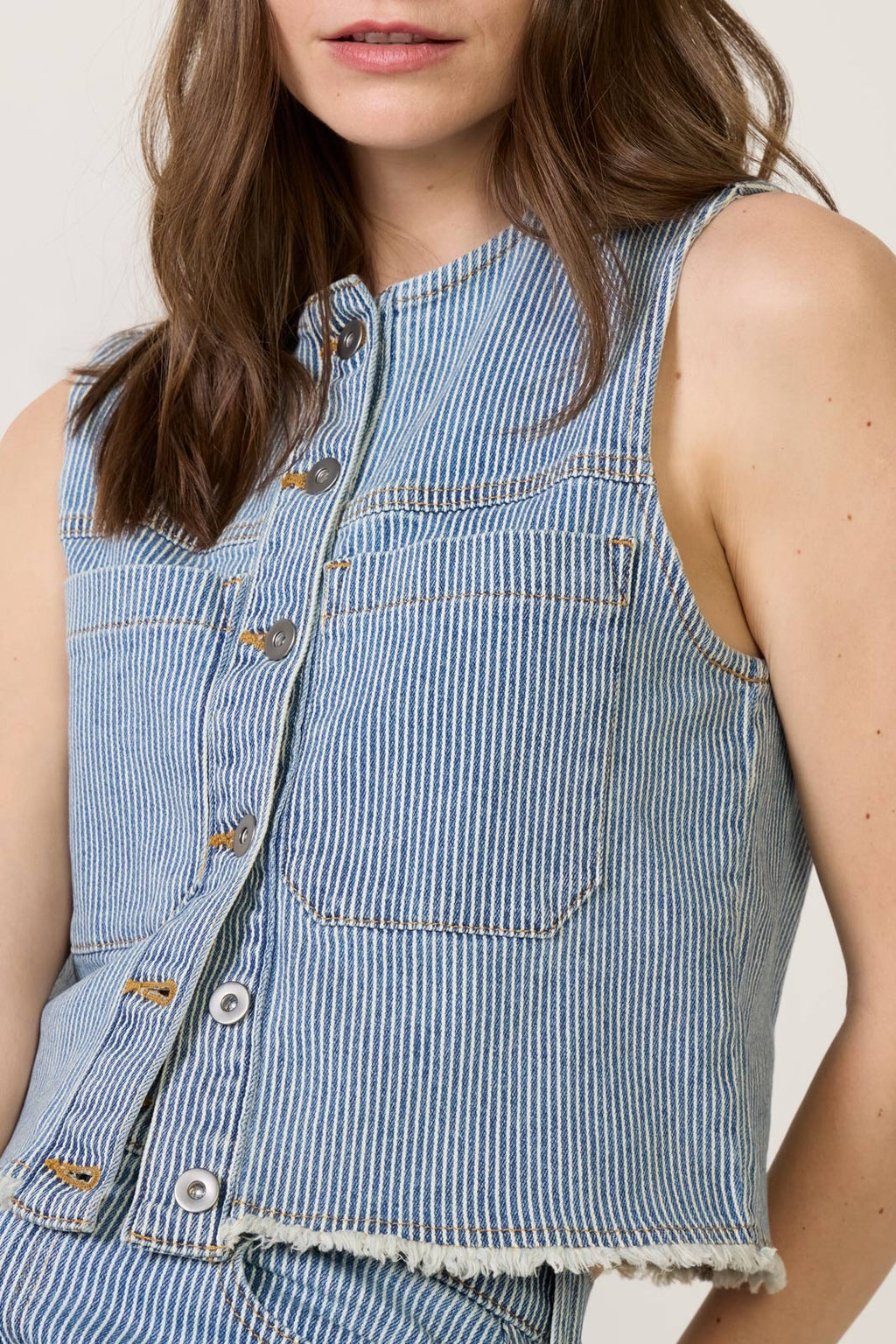 Women's Nicki Railroad Stripe Vest