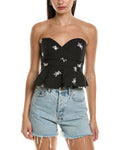 REVERIEE Embroidered Crop Top
