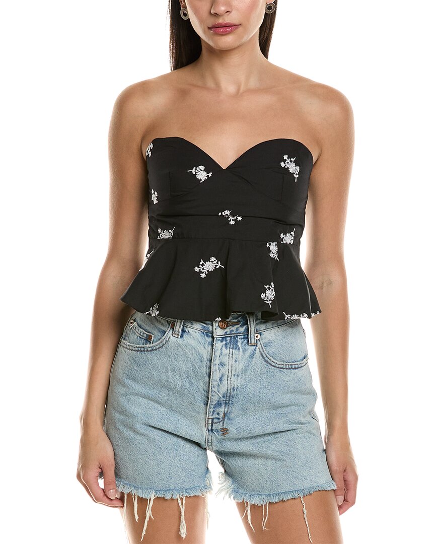 REVERIEE Embroidered Crop Top