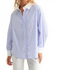Jullian Top With Pearls In Blue