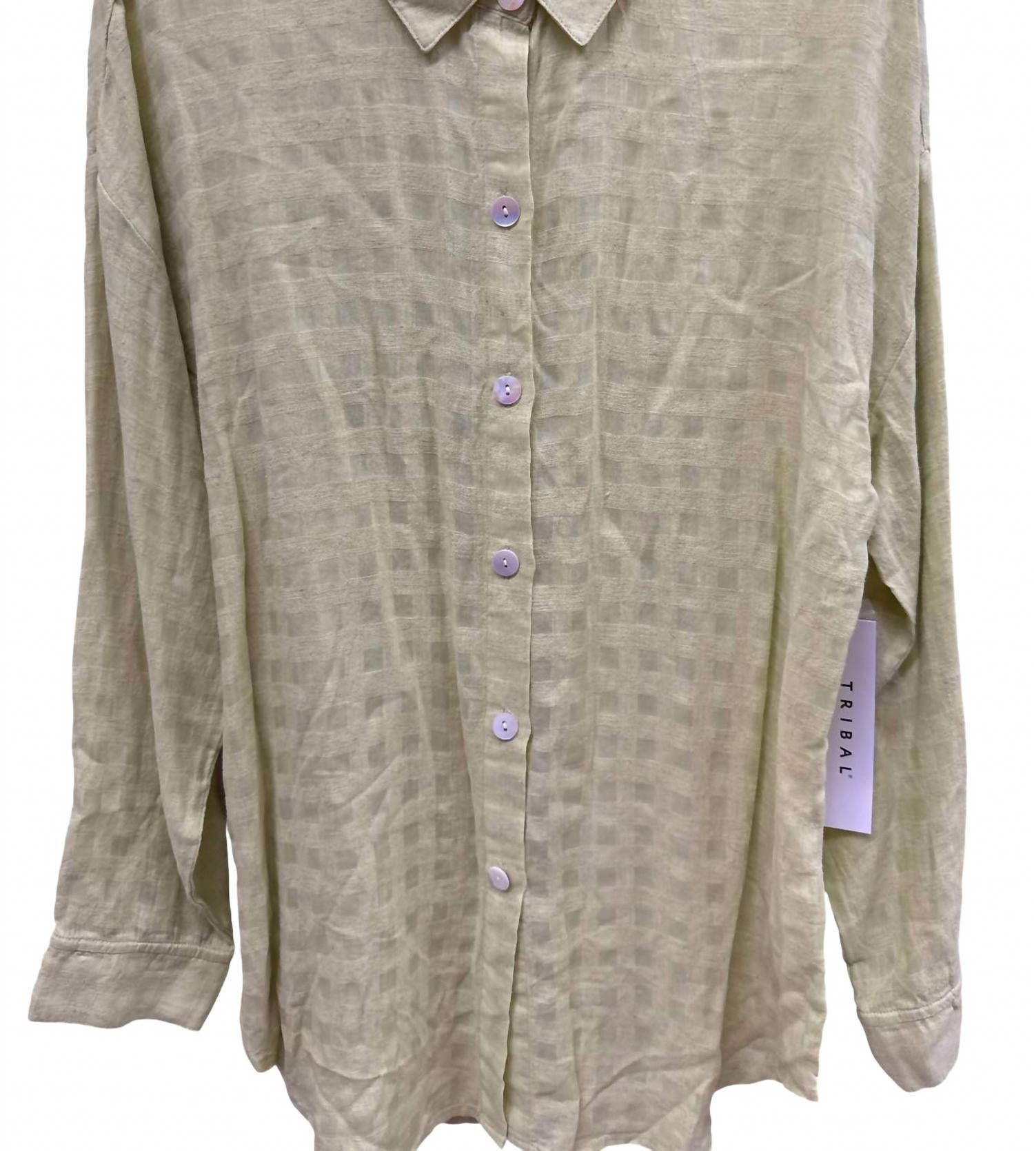 Jacquard Blouse In Wild Lime