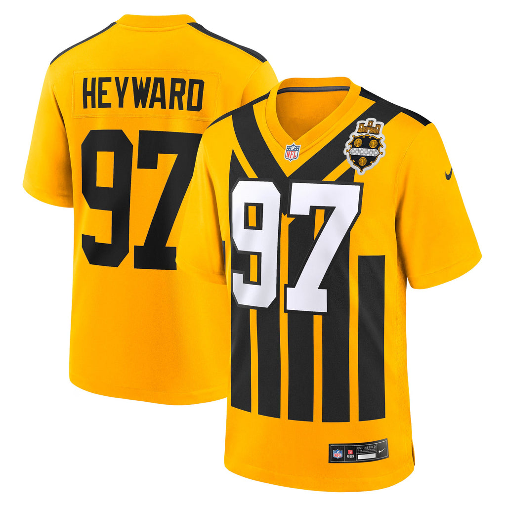 Pittsburgh Steelers Cameron Heyward Gold Alternate 1933 Throwback Game Jersey