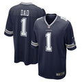 Dallas Cowboys Number 1 Dad Navy Game Jersey
