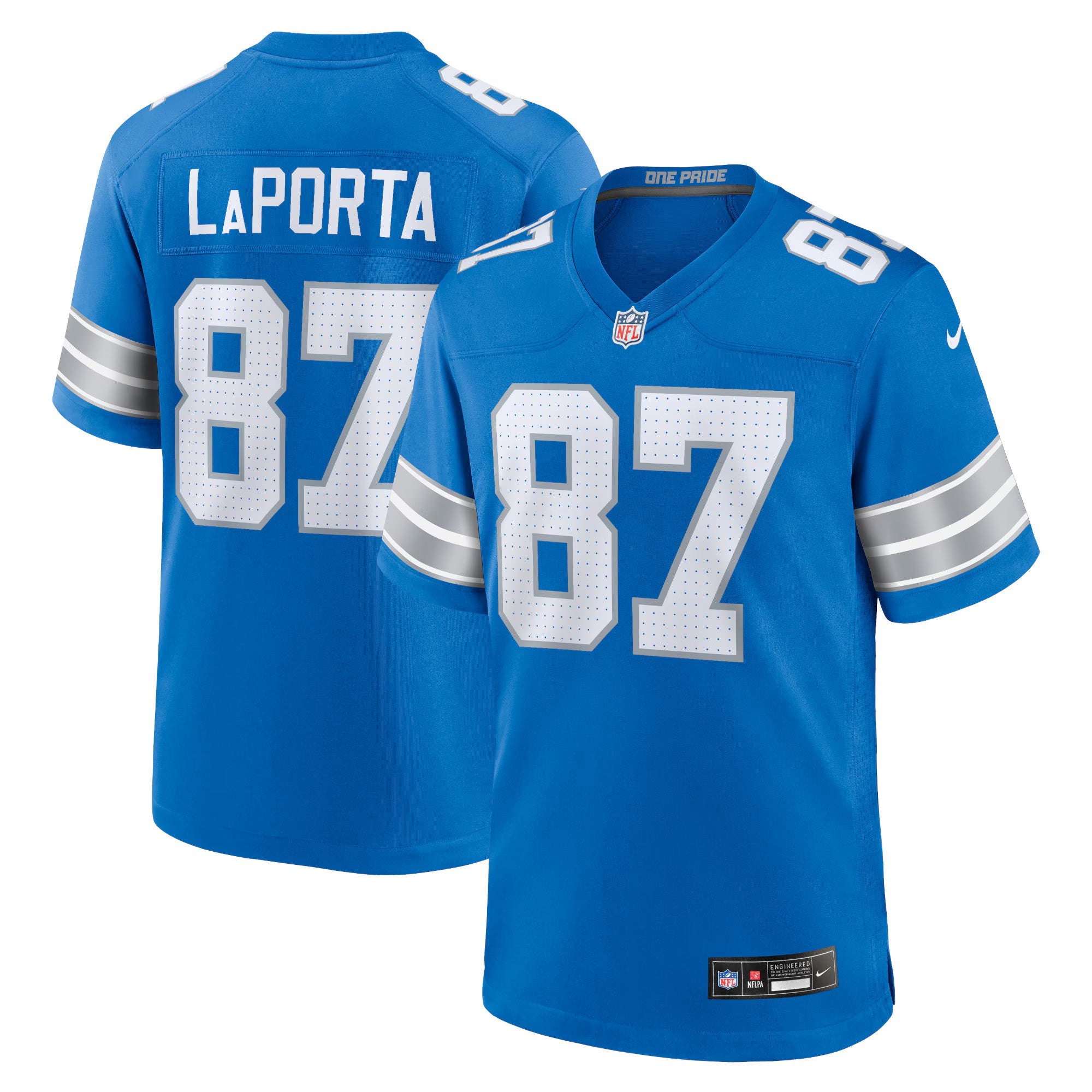 Detroit Lions Sam LaPorta Blue Game Jersey