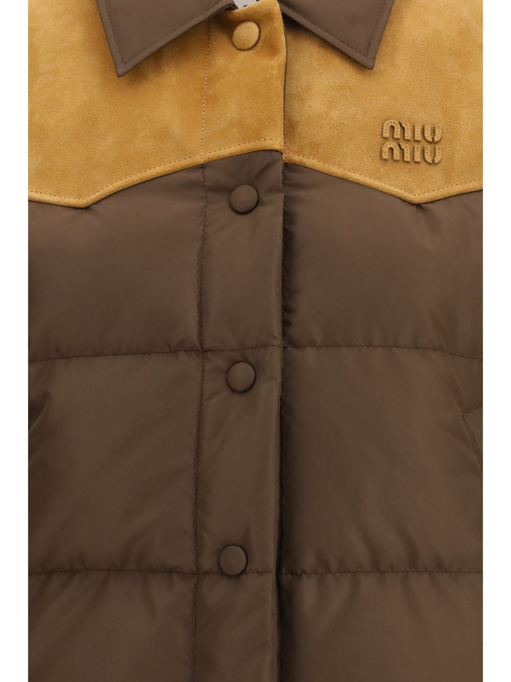 Miu Miu Women Logo Hooded Puffer Jacket
