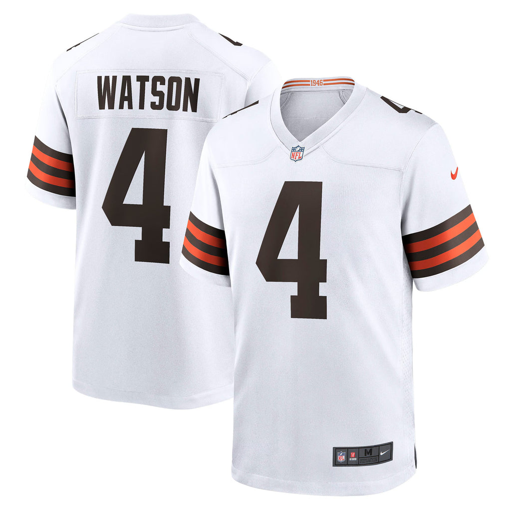 Cleveland Browns Deshaun Watson White Game Jersey