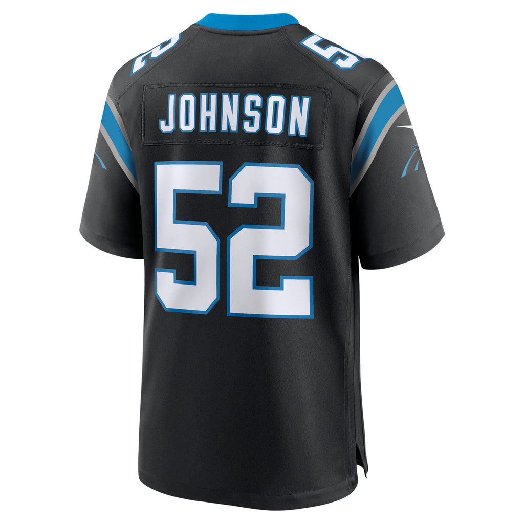Carolina Panthers DJ Johnson Black Game Jersey