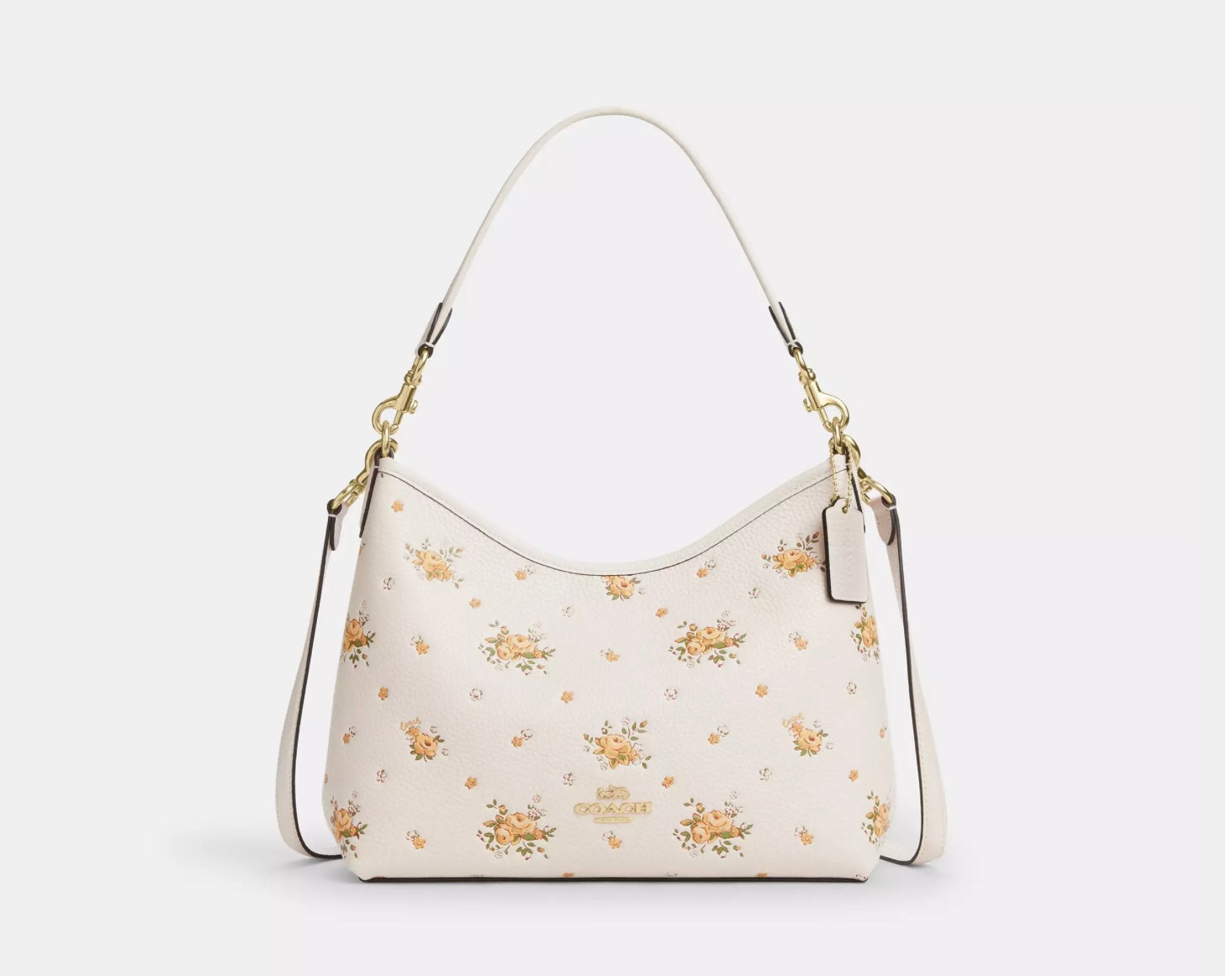 NWT Coach Leather Laurel Shoulder Bag With Floral Print