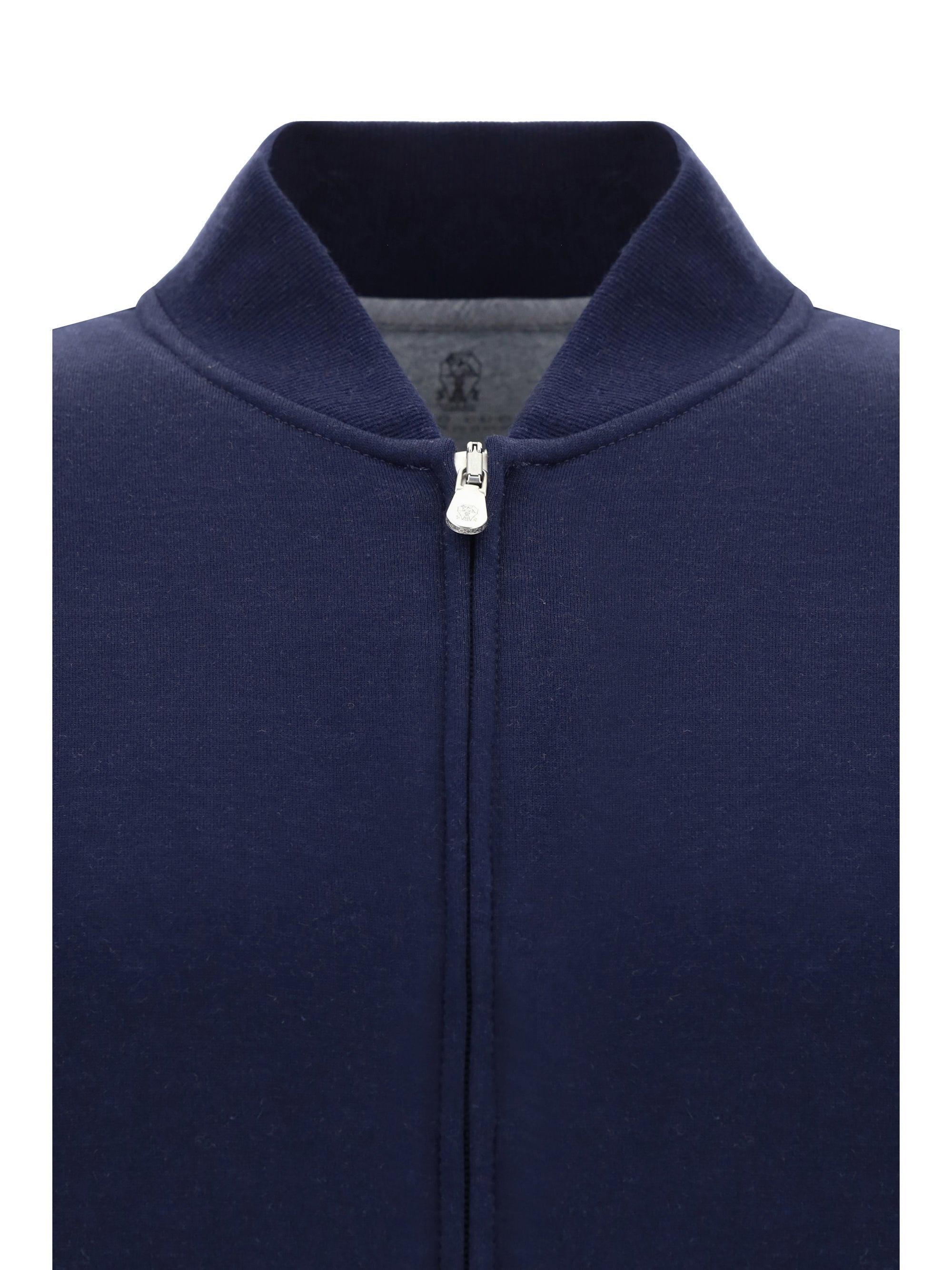 Brunello Cucinelli Men Cotton Zip Sweatshirt