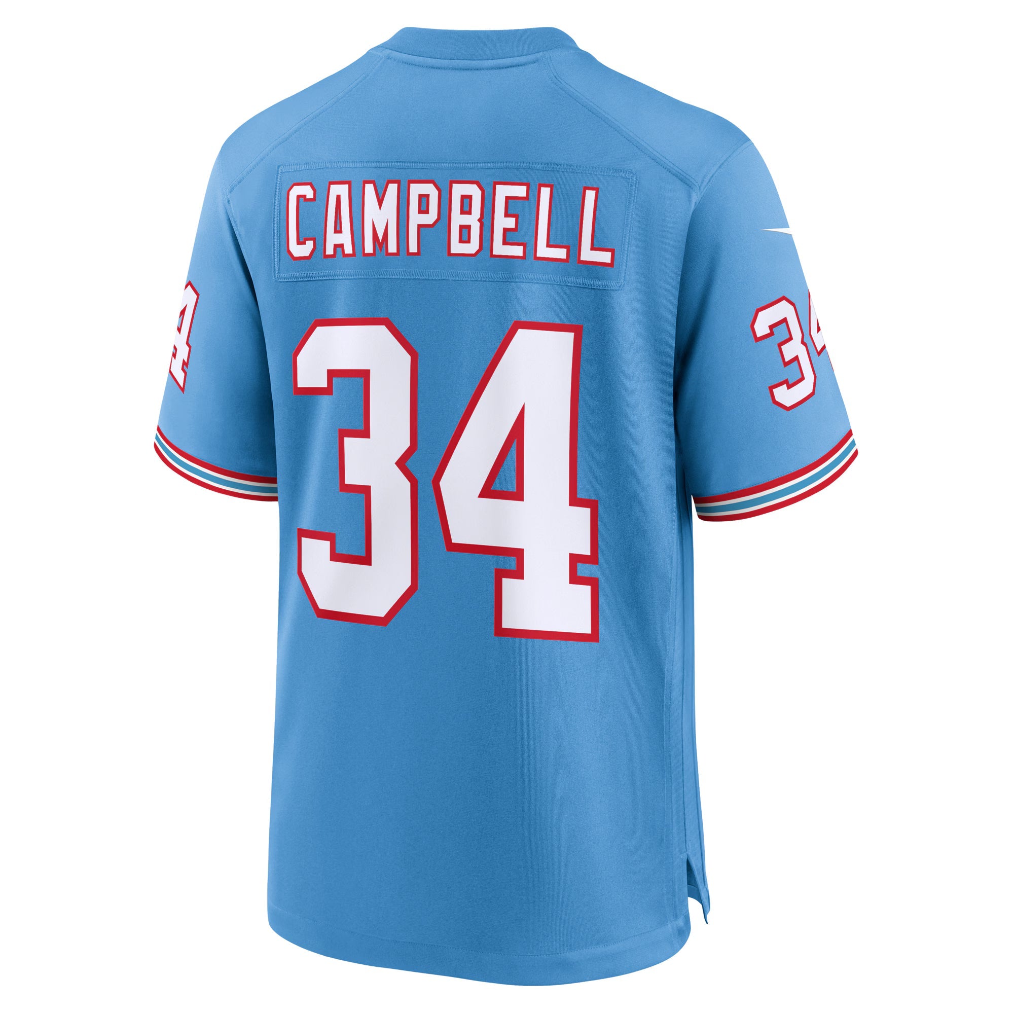 Tennessee Titans Earl Campbell Light Blue Retired Player Alternate Game Jersey