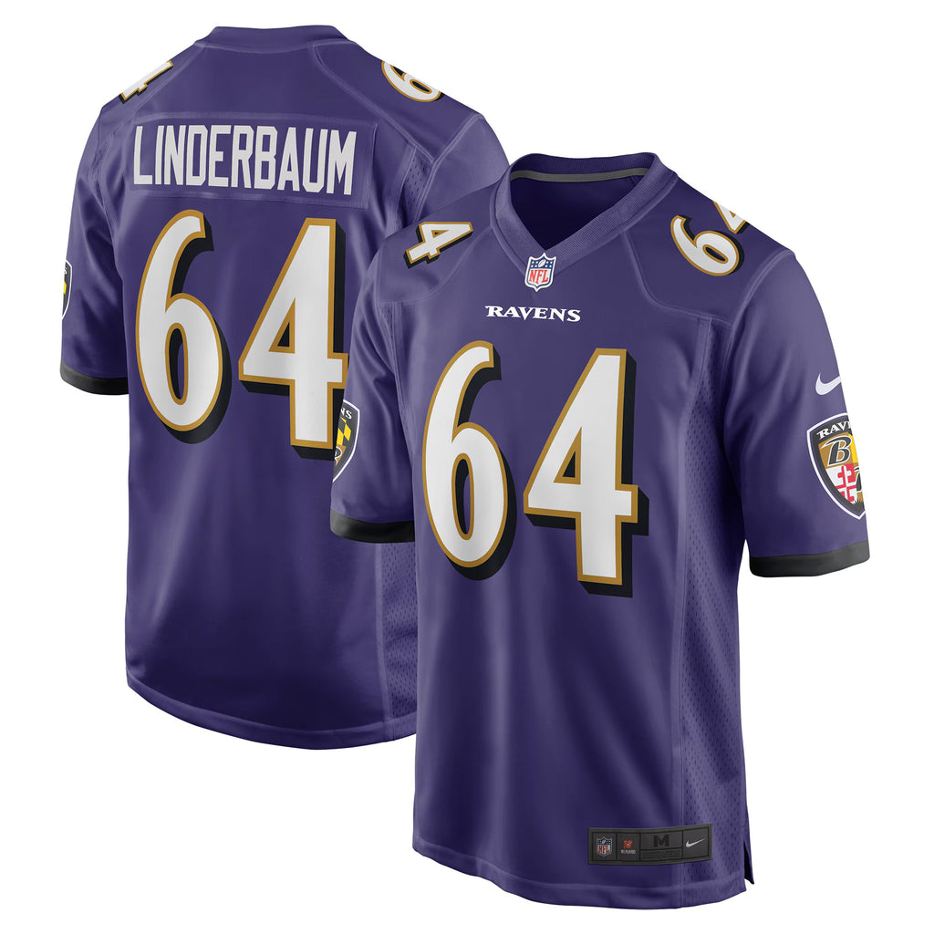 Baltimore Ravens Tyler Linderbaum Purple Player Game Jersey