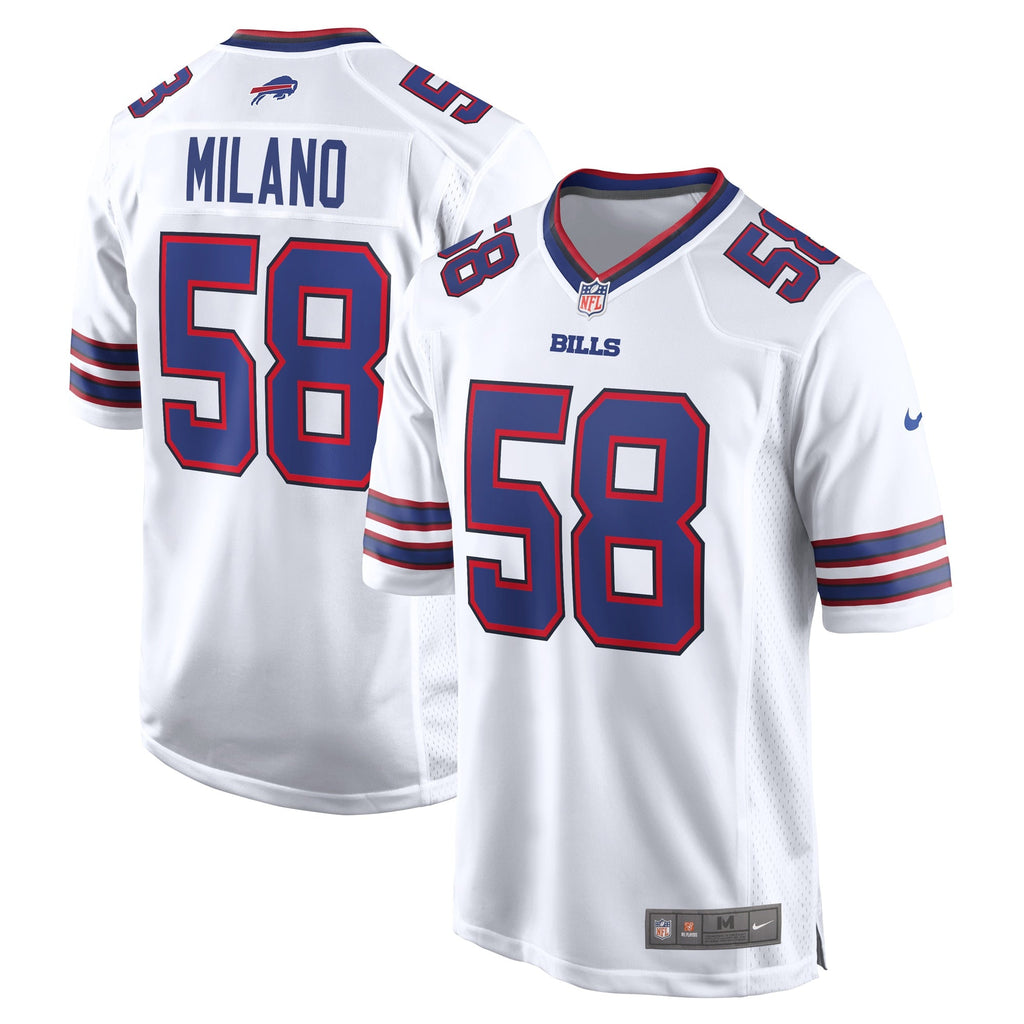 Buffalo Bills Matt Milano White Away Game Player Jersey