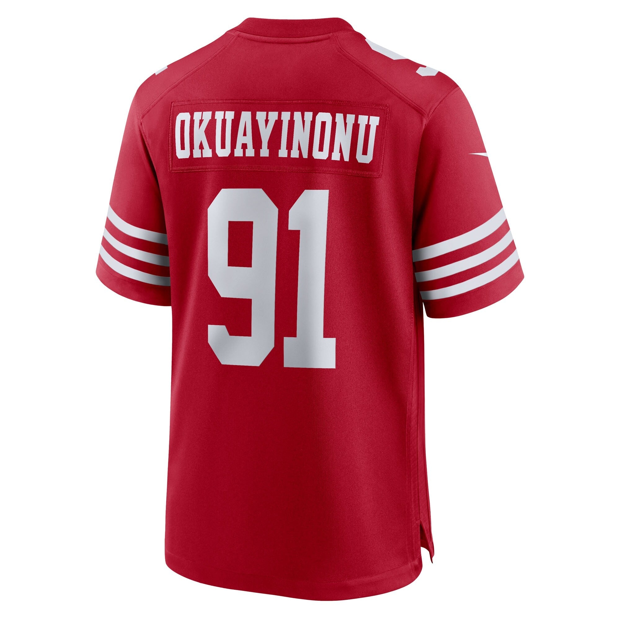 San Francisco 49ers Sam Okuayinonu Scarlet Team Game Jersey