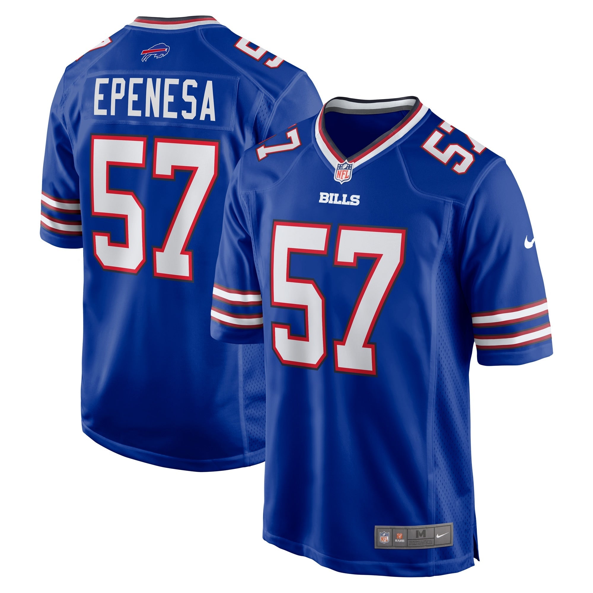 Buffalo Bills A.J. Epenesa Royal Game Player Jersey