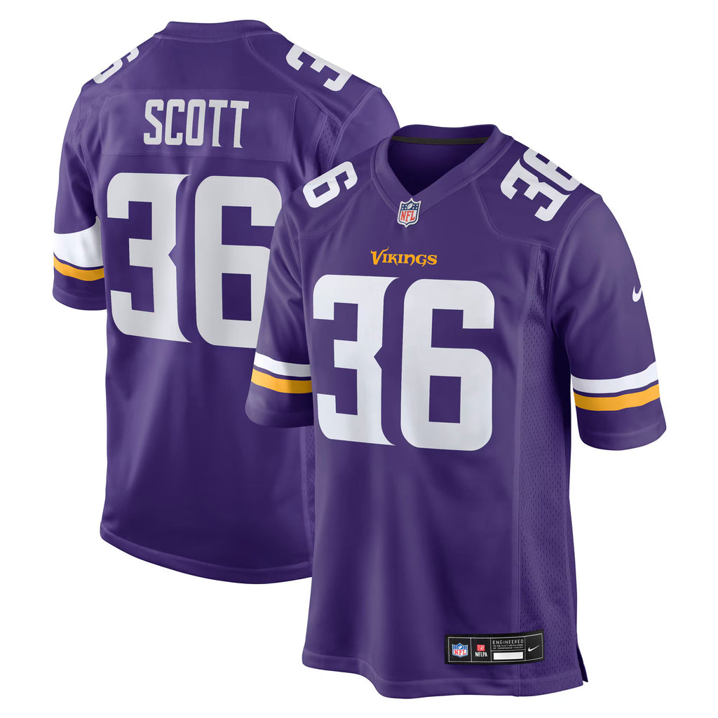 Minnesota Vikings Zavier Scott Purple Team Game Jersey