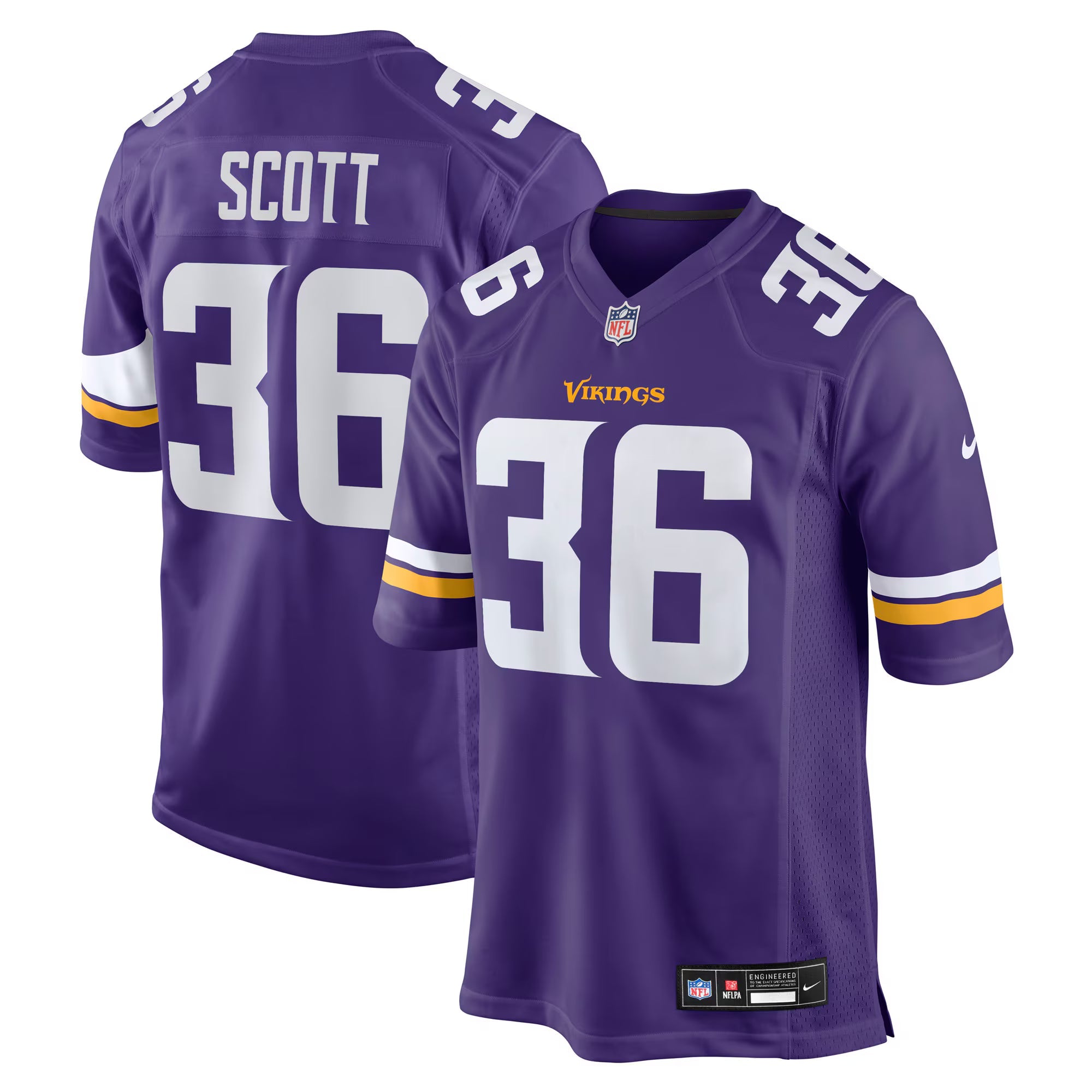 Minnesota Vikings Zavier Scott Purple Team Game Jersey