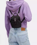 NWT Coach Amelia Convertible Backpack In Leather -Black