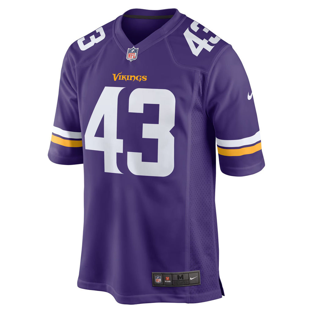 Minnesota Vikings Andrew Van Ginkel Purple Team Game Jersey