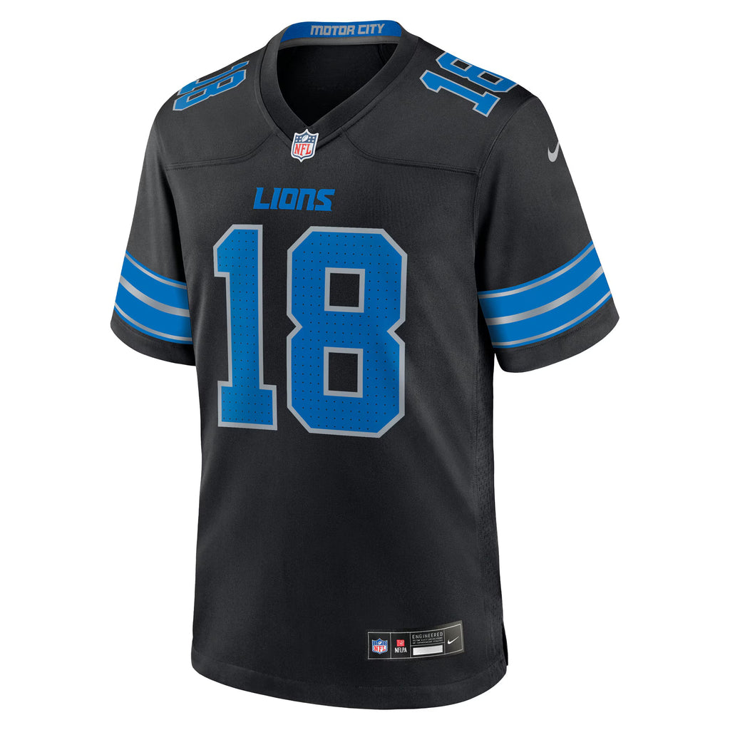 Detroit Lions Isaac TeSlaa Black Alternate Game Player Jersey
