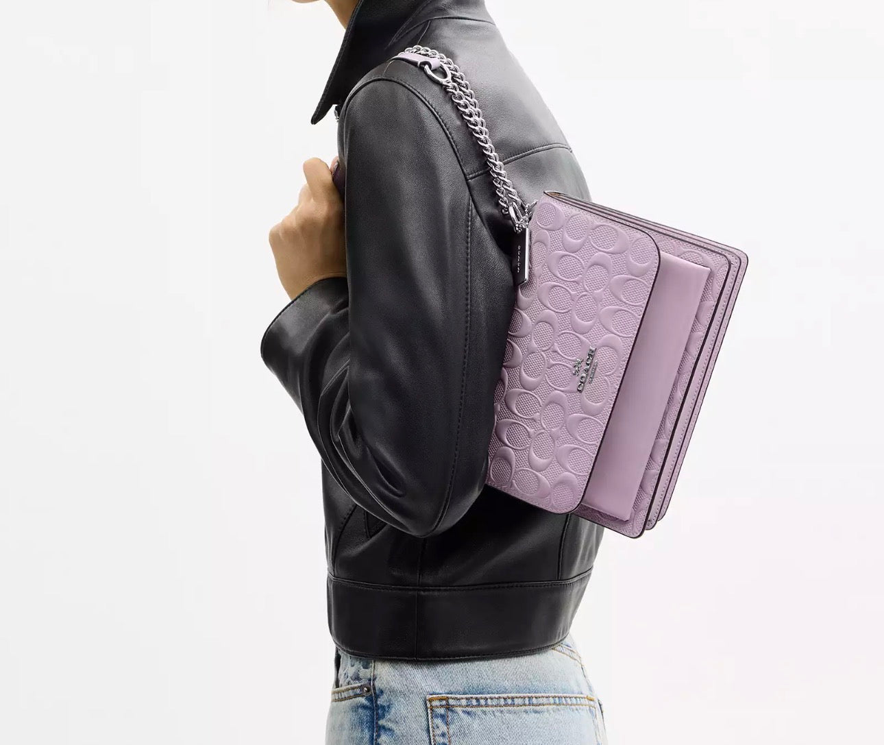 NWT Coach Klare Crossbody Bag In Signature Leather In Light Violet