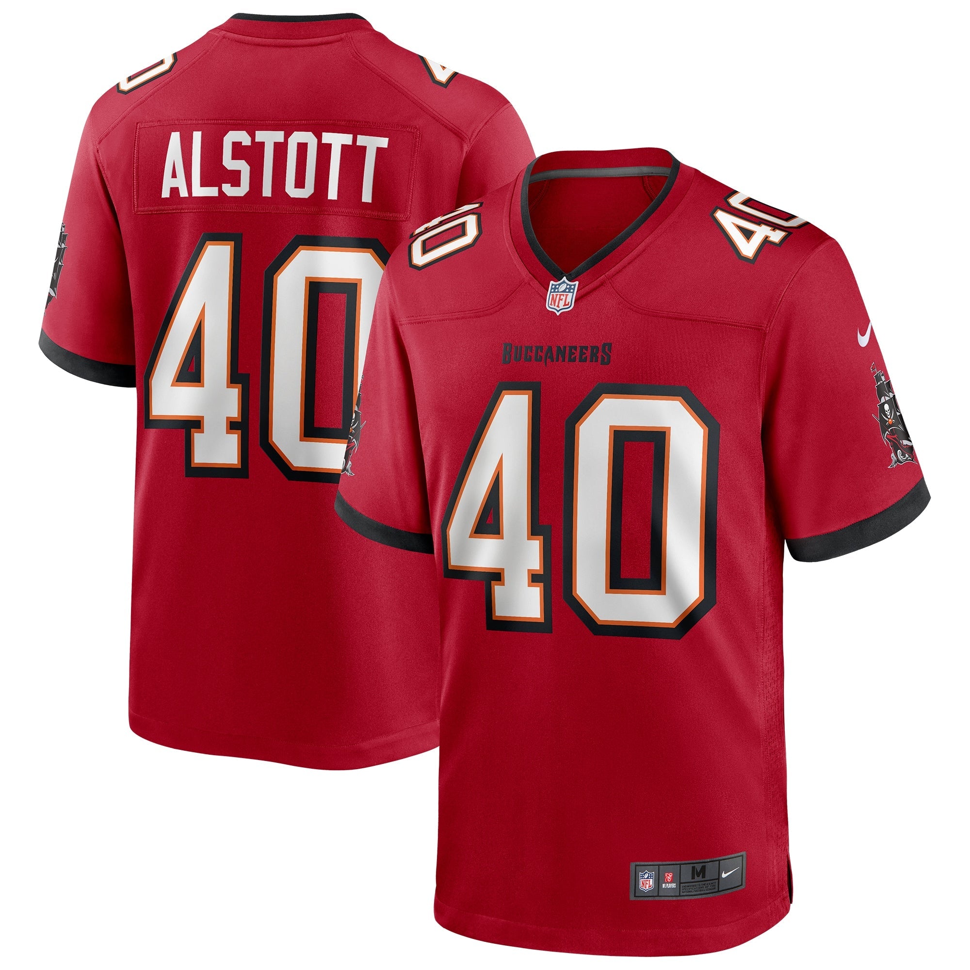 Tampa Bay Buccaneers Mike Alstott Red Retired Player Game Jersey