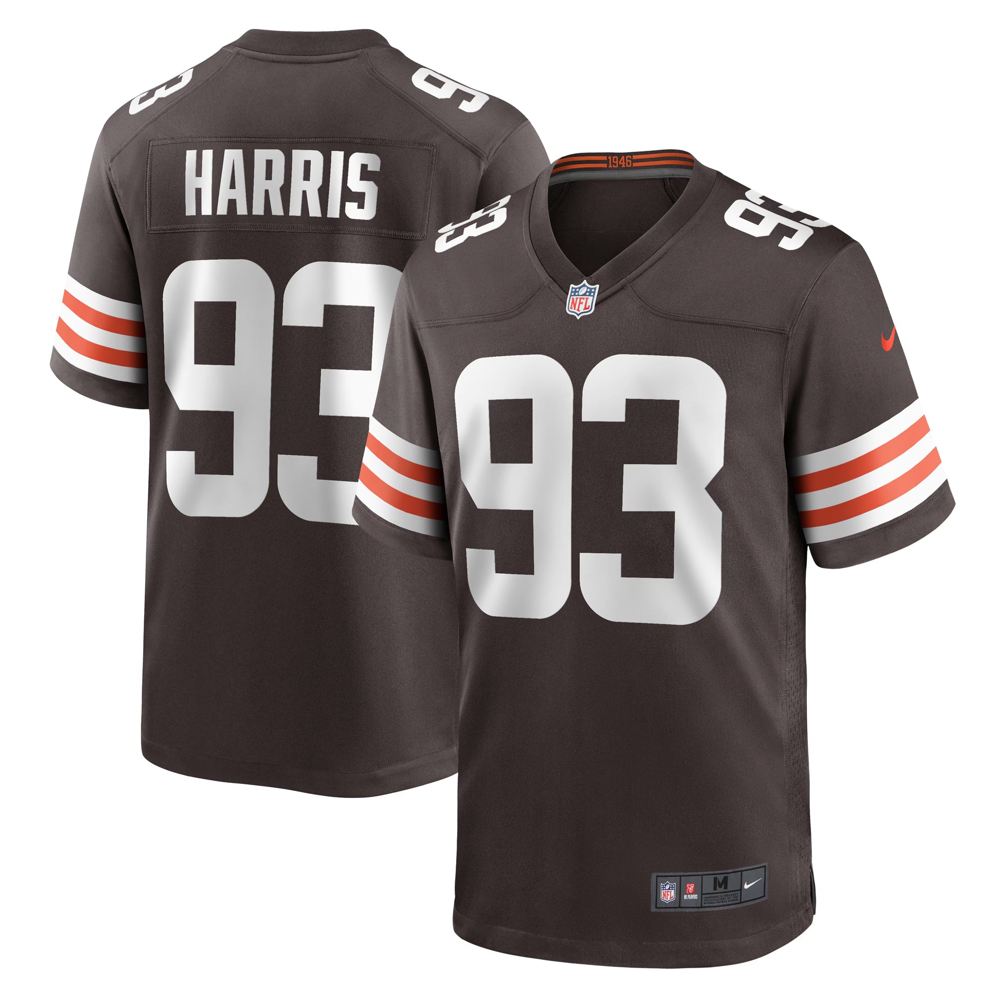 Cleveland Browns Shelby Harris Brown Team Game Jersey