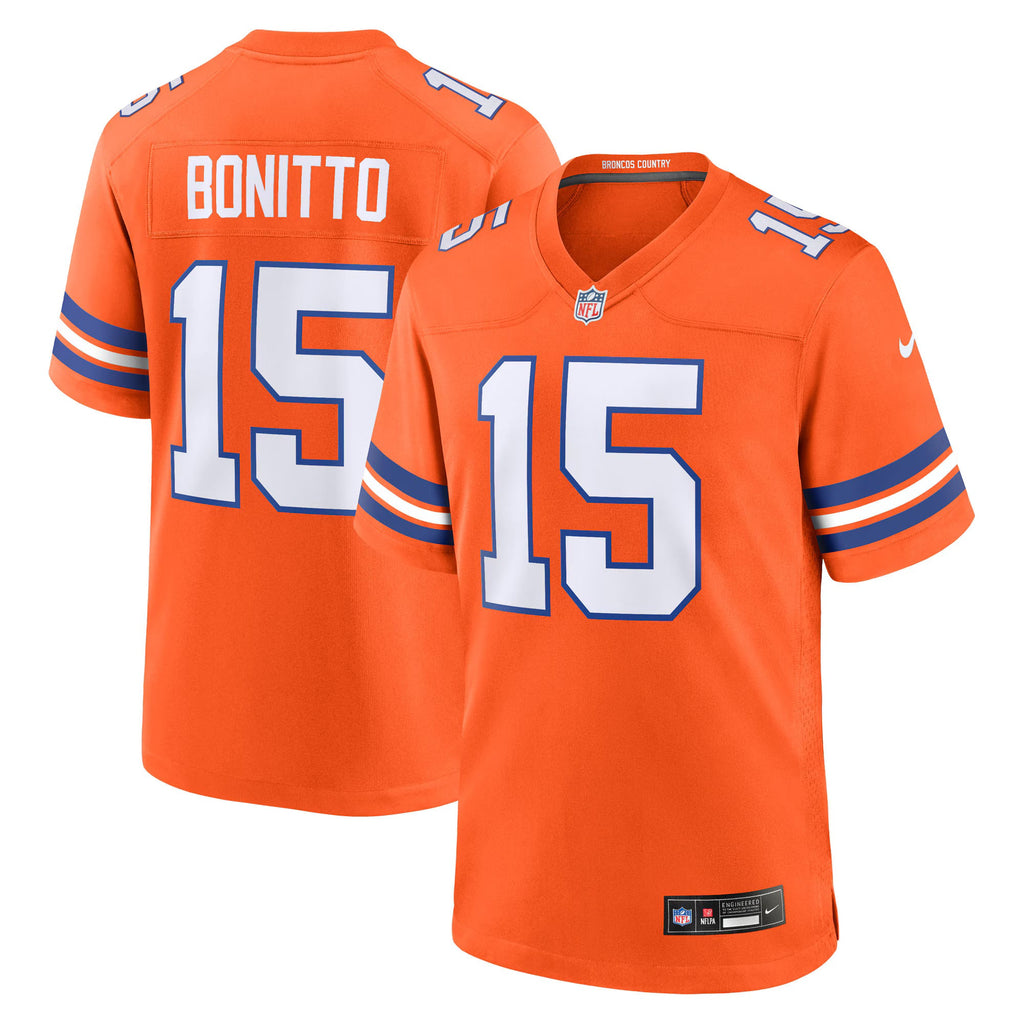 Denver Broncos Nik Bonitto Orange Alternate 2 Mile High Collection 1977 Throwback Game Jersey