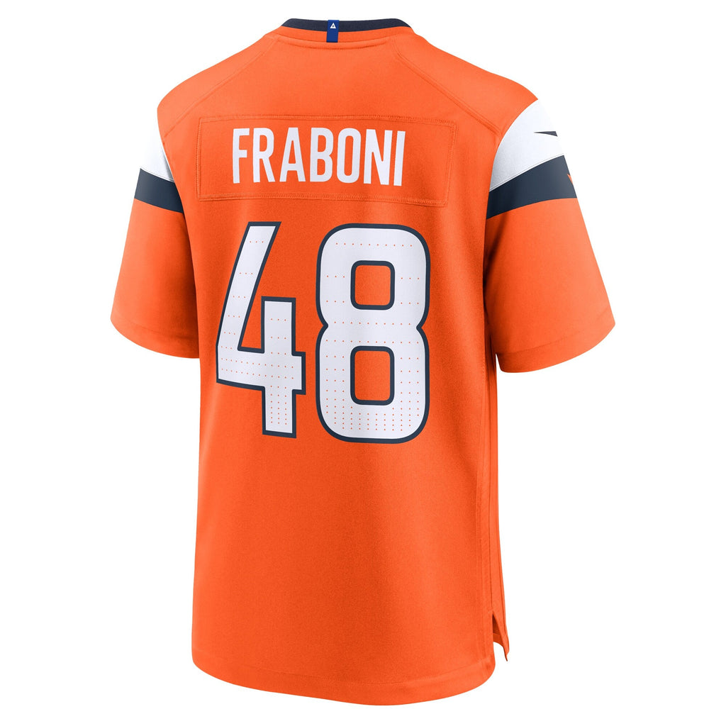 Denver Broncos Mitchell Fraboni Orange Team Game Jersey