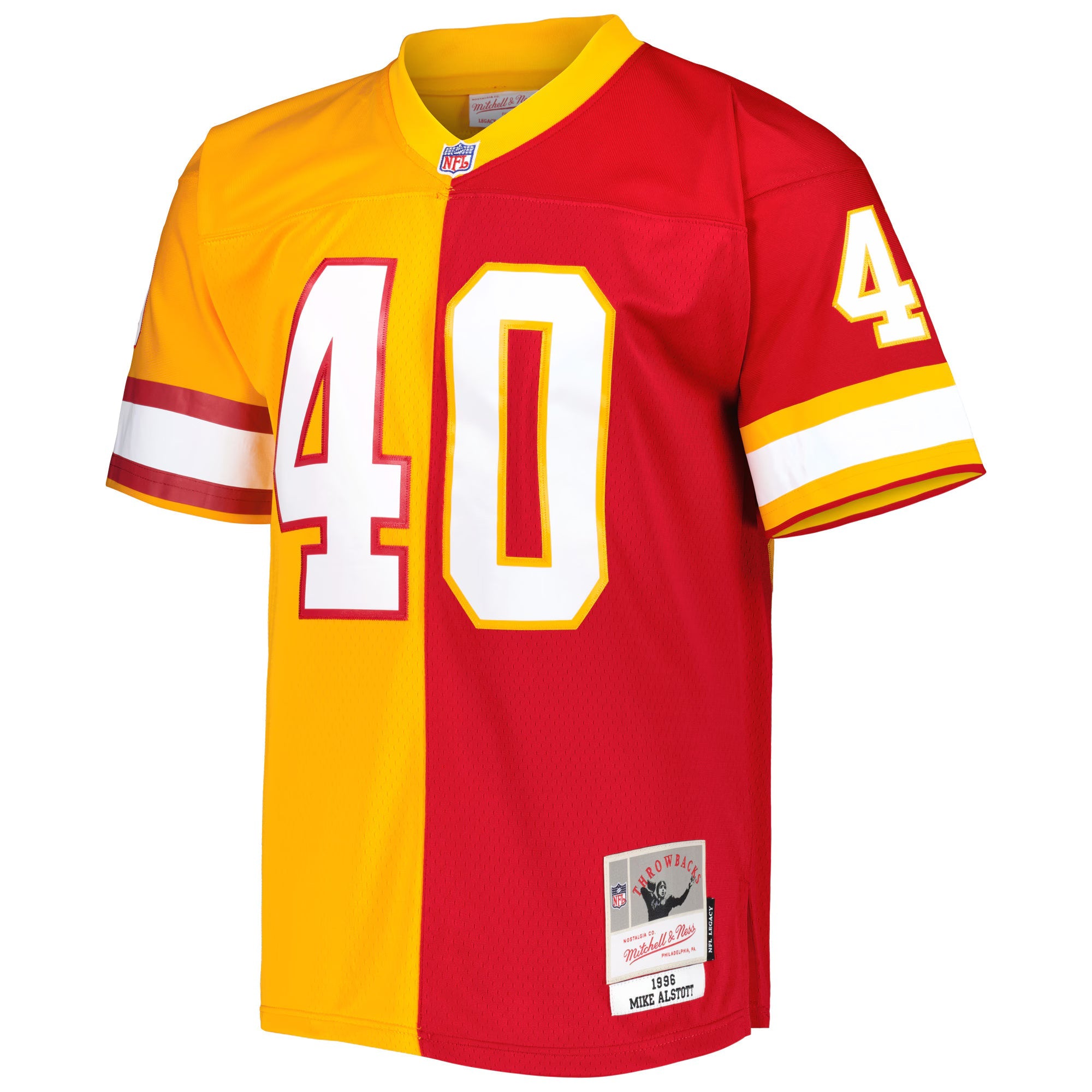 Tampa Bay Buccaneers Mike Alstott Mitchell & Ness Orange/Red 1996 Split Legacy Replica Jersey