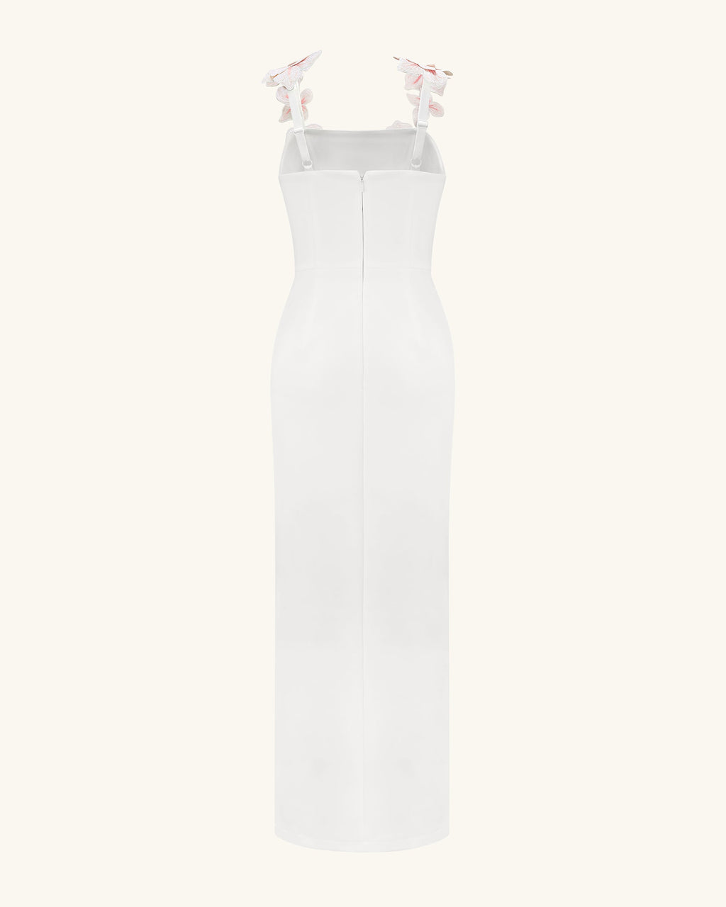 Flower Embroidered Dress - White/Pink