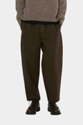 Signature Elastic Pull-Up Trousers In Taupe Brown