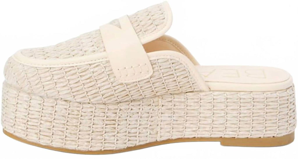 Women's Wren Platform Loafer Mules In Natural