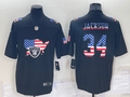 Men's Las Vegas Raiders #34 Bo Jackson Black Team Player Jersey1