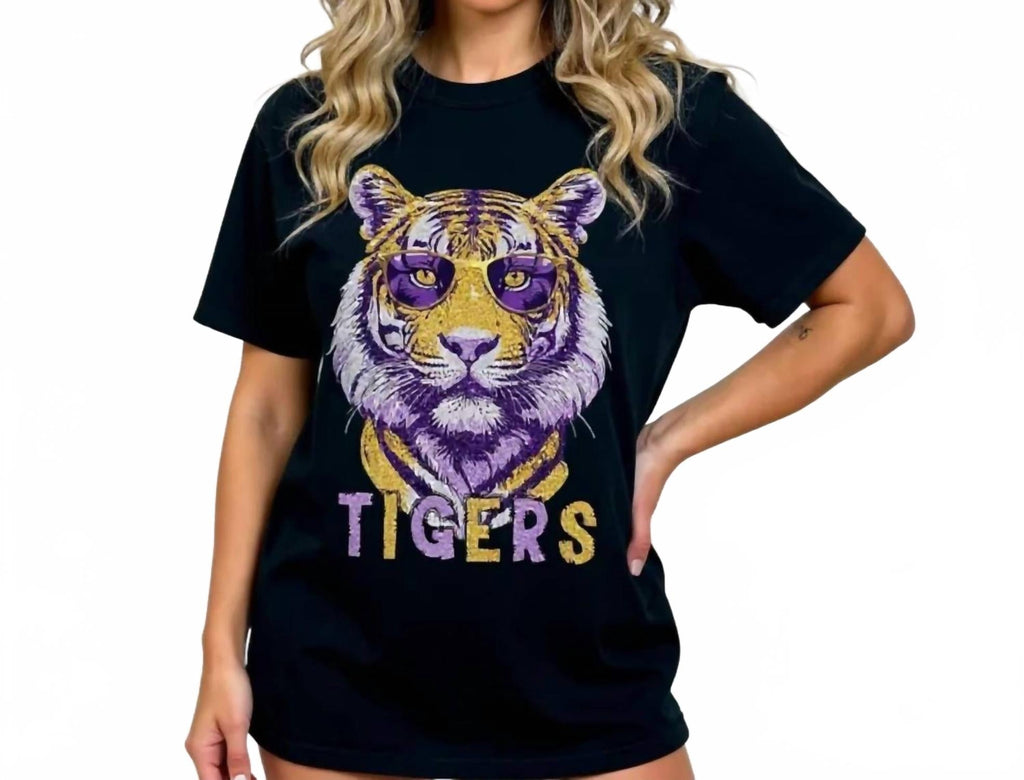 Tiger Graphic Tee In Black Multi
