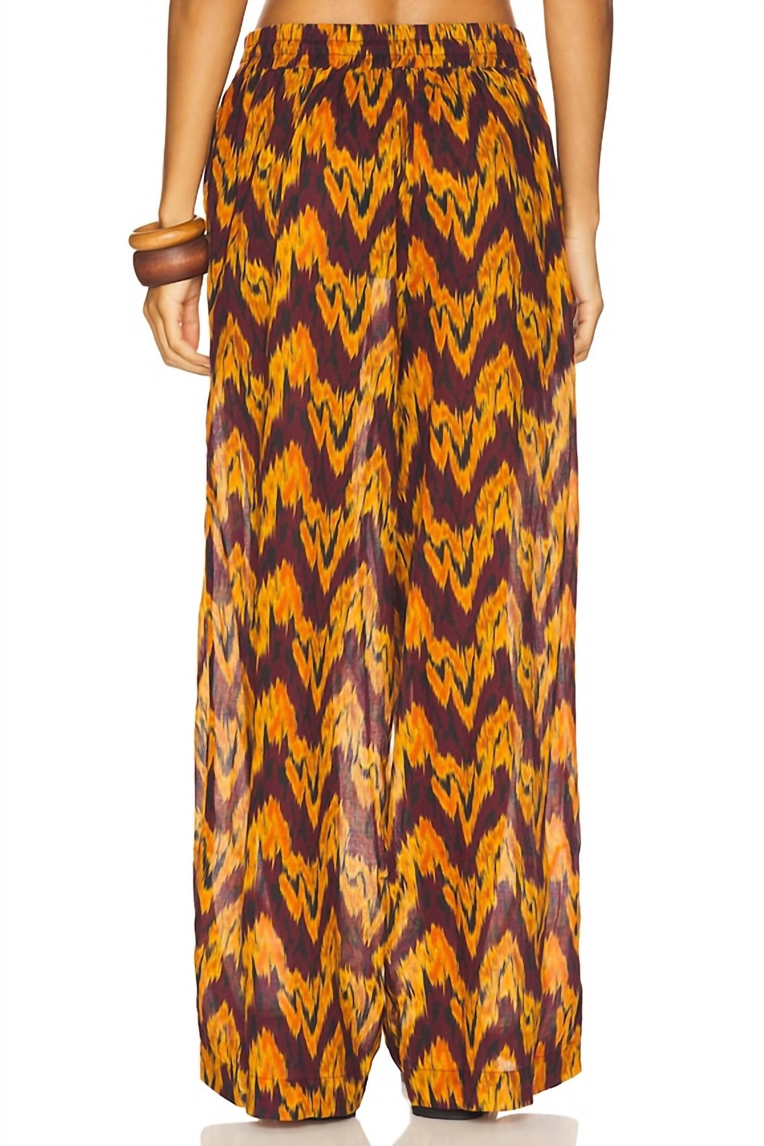 Azra Wide-Leg Trousers In Terra