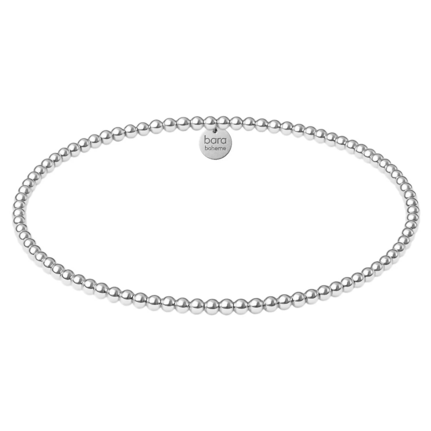 Women's Classic 2Mm Beaded Bracelet In Sterling Silver