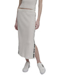 DKNY Side Logo Rib Midi Skirt